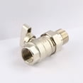 thumbnail image 4 of Brass nickel plated slipknot ball valve for water supply geothermal heating water inlet valve DN20/DN15 straight tube connecter, 4 of 5