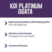 Mazuri Koi Platinum Ogata, Nutritionally Complete Koi Fish Food for Large Koi, 20lb Bag