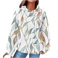 thumbnail image 3 of RKSTN Chandails à Capuchon pour Femmes Oversize Tricot Gaufré Imprimé Graphique Chandail à Cordon Raglan Chandails en Molleton à Capuche Manteaux Décontractés Automne Grande Taille Ample Manches Longues Poches Chandails en Molleton Haut, 3 of 6