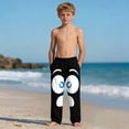 thumbnail image 6 of Kids Boys Girls Joggers Scared Face Cartoon Print Stretchy Cotton Sweatpants for Kindergarten School Wear, 4-13Y, 6 of 9