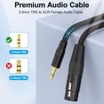thumbnail image 4 of Cable de audio estéreo HOSONGIN XLR hembra a TRS de 3,5 mm, 1,8 m, 4 of 6