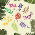 thumbnail image 3 of Yokua 16X Hollow Tropical Plant Stencils Leaves Templates Flexible for DIY Painting, 3 of 7