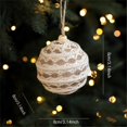 thumbnail image 4 of Christmas Tree Decorations Twine Cord Braided Christmas Sphere Ornament Shatterproof Foam Ball Natural Fiber Woven Orbs Multicolor, 4 of 5