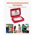 thumbnail image 2 of 420 Piece 600D Nylon Large Survival First Aid Kit Emergency Medical Supplies for Home Car Office Travel Camping Truck Hiking Sports Vehicle Outdoor, 2 of 6