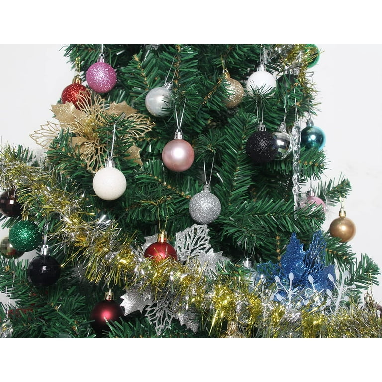 Cteegc 64 PC Christmas Ball Ornaments, Shatterproof Christmas Decorations Tree Balls for Holiday Party Decoration, Christmas Tree Ornaments on
