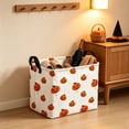 thumbnail image 2 of LOWLHOME Halloween Large-capacity Storage Basket, Rectangular Pumpkin Baskets Halloween Basket, Cute Storage Bins Organizer Box Girls Room Decor for Home Office Dorm Closet Shelf (White Pumpkin ), 2 of 6