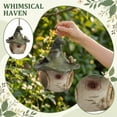 thumbnail image 2 of Hanging Hummingbird House for Outside, Handwoven Natural Grass Bird Nest, Warm Shelter for Small Wild Birds, 5.5in Tree Shaped Garden Habitat, 2 of 8