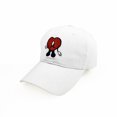 thumbnail image 1 of Gorra De Béisbol Bordada De Bad Bunny Europea Y Americana Para Hombres Y Mujeres, Gorra De Lengua De Pato Con Corazón Rojo De Cantante De Hip-hop, Gorra De Protección Solar De Moda, 1 of 3