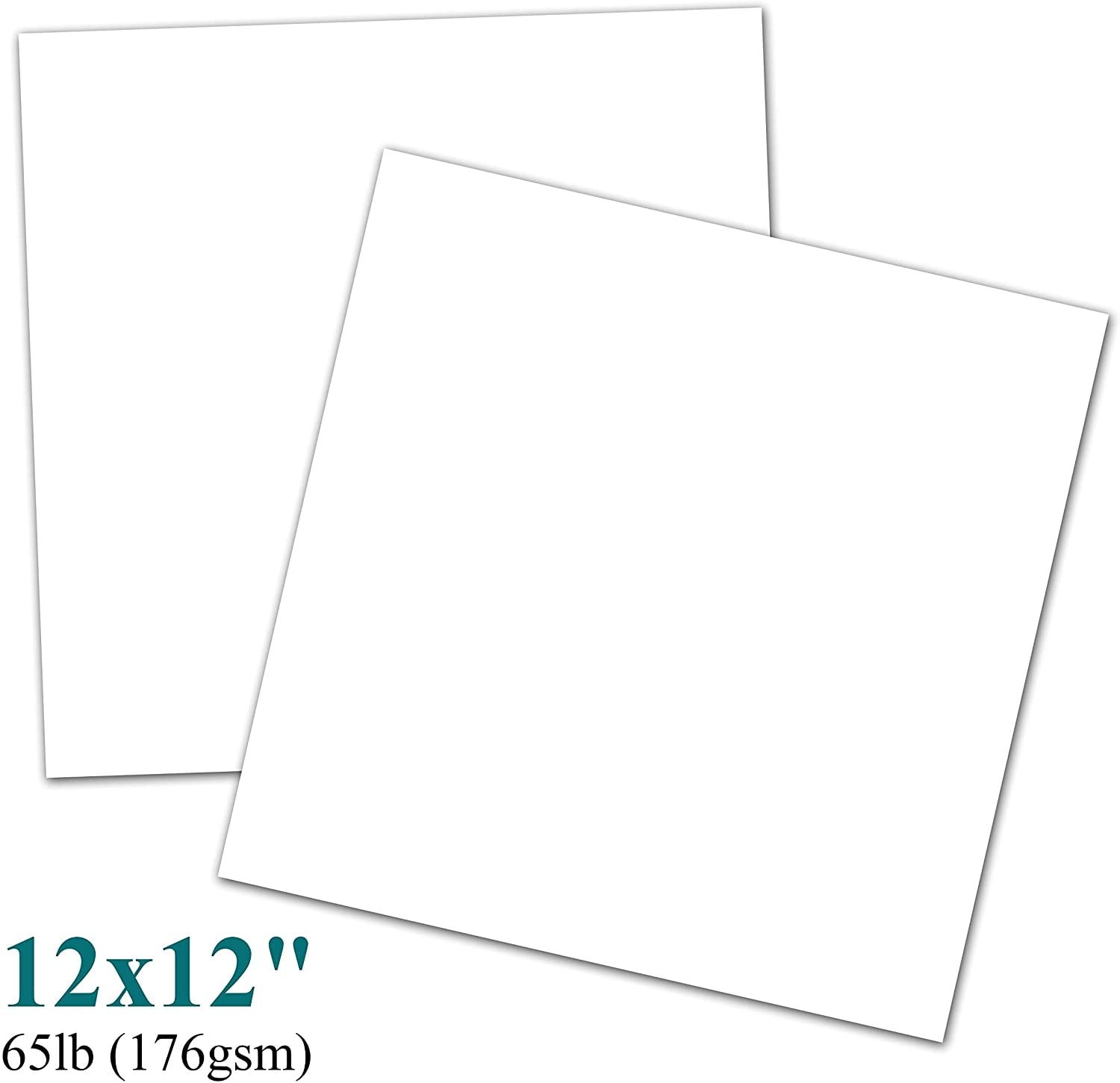 25 Sheets Black Cardstock 12 x 12 inch 65Lb Cover 