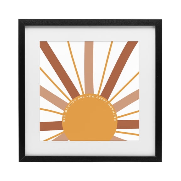 Stupell Industries His Mercies Every Morning Black Framed Print Under Glass, design by SD Graphics Studio