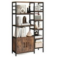 thumbnail image 1 of Costway 55.5" Tall Bookcase with 2-Door Cabinet Metal Frame Freestanding Display Rack, 1 of 10