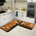thumbnail image 4 of Halloween Kitchen Rugs and Mats Set of 2,Scary Halloween Pumpkin Skeleton Ghost Floor Mats,Non-Slip Washable Anti-Fatigue Kitchen Floor Mats for Kitchen Halloween Decor 17x30+17x47In Orange, 4 of 6