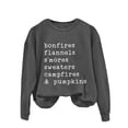 thumbnail image 4 of VISALY Pullover Crewneck Sweatshirt Graphic Sweatshirts Flannels Sweaters and Pumpkins Printed Round Neck Long Sleeve Sweatshirt Basic Sweatshirt Comfy Sweaters Warm Sweaters Dark Grey Xl, 4 of 4