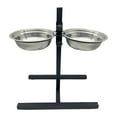 thumbnail image 1 of Comedero de metal para perros, soporte antideslizante para comida y agua, cuencos dobles para mascotas, soporte para cachorros grandes, medianos y, 1 of 8