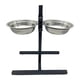 thumbnail image 1 of Comedero elevado de metal para perros, estable, de acero inoxidable, resistente, con soporte de altura ajustable, estación de alimentación para, 1 of 8