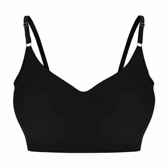 Zpanxa Women's Cut-Out Bralette, Wrap Design Solid Color Spaghetti Strap Fashion Underwire Free