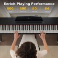 thumbnail image 6 of MUSTAR 88-Key Portable Digital Piano Electric Semi Weighted Dual Keyboards with Piano Bench,USB/MIDI,Bluetooth,Triple Pedal,4 Legged Stands(Black), 6 of 25