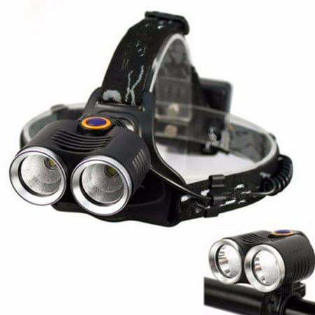 Elfeland 50000Lm LED 5 Modes Headlight Headlamp Cycling Front Bicycle Headlight 2x T6 LED Head Light Torch