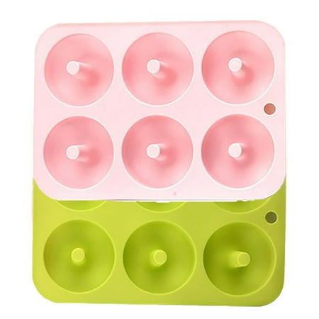 

AQITTI Cooking Utensils 2Pc Silicone Donut Baking Pan Non-Stick Mold Dishwasher Decoration Tools