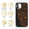 thumbnail image 4 of Case Yard Wooden Case for iPhone-11 Soft TPU Silicone cover Slim Fit Shockproof Wood Protective Phone Cover for Girls Boys Men and Women Supports Wireless Charging Cross Skull Design, 4 of 7