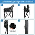 thumbnail image 4 of Costway Folding Camping Moon Padded Chair with Carry Bag Cup Holder Portable Grey, 4 of 7