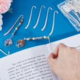 thumbnail image 2 of 30Pcs Tibetan Style Bookmarks Findings Silver DIY Vintage Bookmark Unique Blank Hook Pendant Charm Book Marker with Loops, 2 of 5