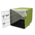 thumbnail image 3 of Botanical Dog Crate Cover, Repetitive Pattern of Abstract Vertical Natural Leaves Foliage Elements, Easy to Use Pet Kennel Cover Small Dogs Puppies Kittens, 7 Sizes, Apple Green White, by Ambesonne, 3 of 6