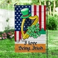 thumbnail image 2 of FLAGWIX US Flag - Irish Flag, I Love Being Irish, Irish Harp, St. Patrick's Day, Ireland American Flag QNV21F - Garden Flag (11.5" x 17.5"), 2 of 3