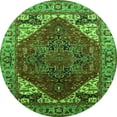 thumbnail image 1 of Ahgly Company Indoor Round Oriental Green Industrial Area Rugs, 5' Round, 1 of 4