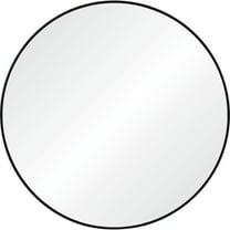 Signature Home Collection 30" Black and Clear Round Framed Wall Mirror