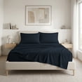 thumbnail image 5 of Elegant Comfort 4-Piece Microfiber Bed Sheet Set, Twin/Twin XL, Black - Deep Pocket, 5 of 10