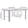 thumbnail image 2 of vidaXL Coffee Table Accent Side Table for Living Room BODO Solid Wood Pine, 2 of 7