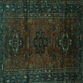 thumbnail image 1 of Ahgly Company Machine Washable Indoor Square Persian Turquoise Blue Traditional Area Rugs, 3' Square, 1 of 4