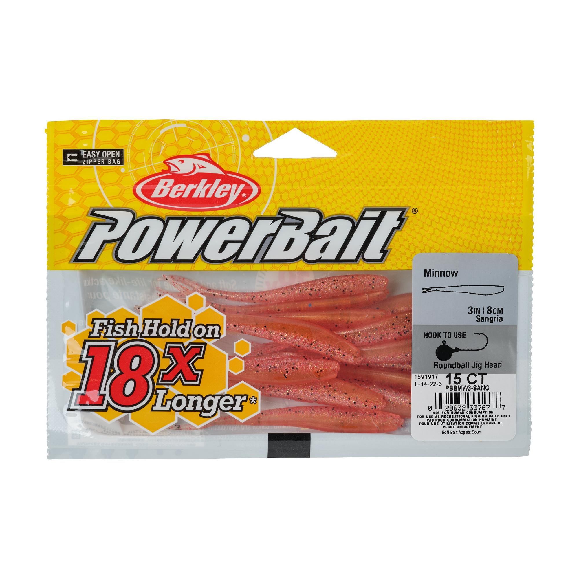 Berkley PowerBait Minnow – Firetiger Color, 1 Inch Soft Bait For Freshwater Fishing, Realistic Swim Action - View #12