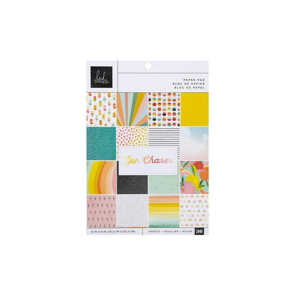 Heidi Swapp Single-Sided Paper Pad 6"X8" 36/Pkg-Sun Chaser