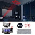 thumbnail image 2 of NIFFPD Digital Alarm Clock Projection Alarm Clock LED Alarm Clock for Bedrooms with USB Charger Port, 360° Projector,Dimmer,12/24H & DST,7.5" Dual Loud Alarm Clock for Heavy Sleeper Blue, 2 of 4