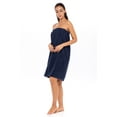 thumbnail image 4 of Women's Wrap with Adjustable Closure 100% Terry Spa Body Wrap Shower Bath Towels Navy S/M, 4 of 6