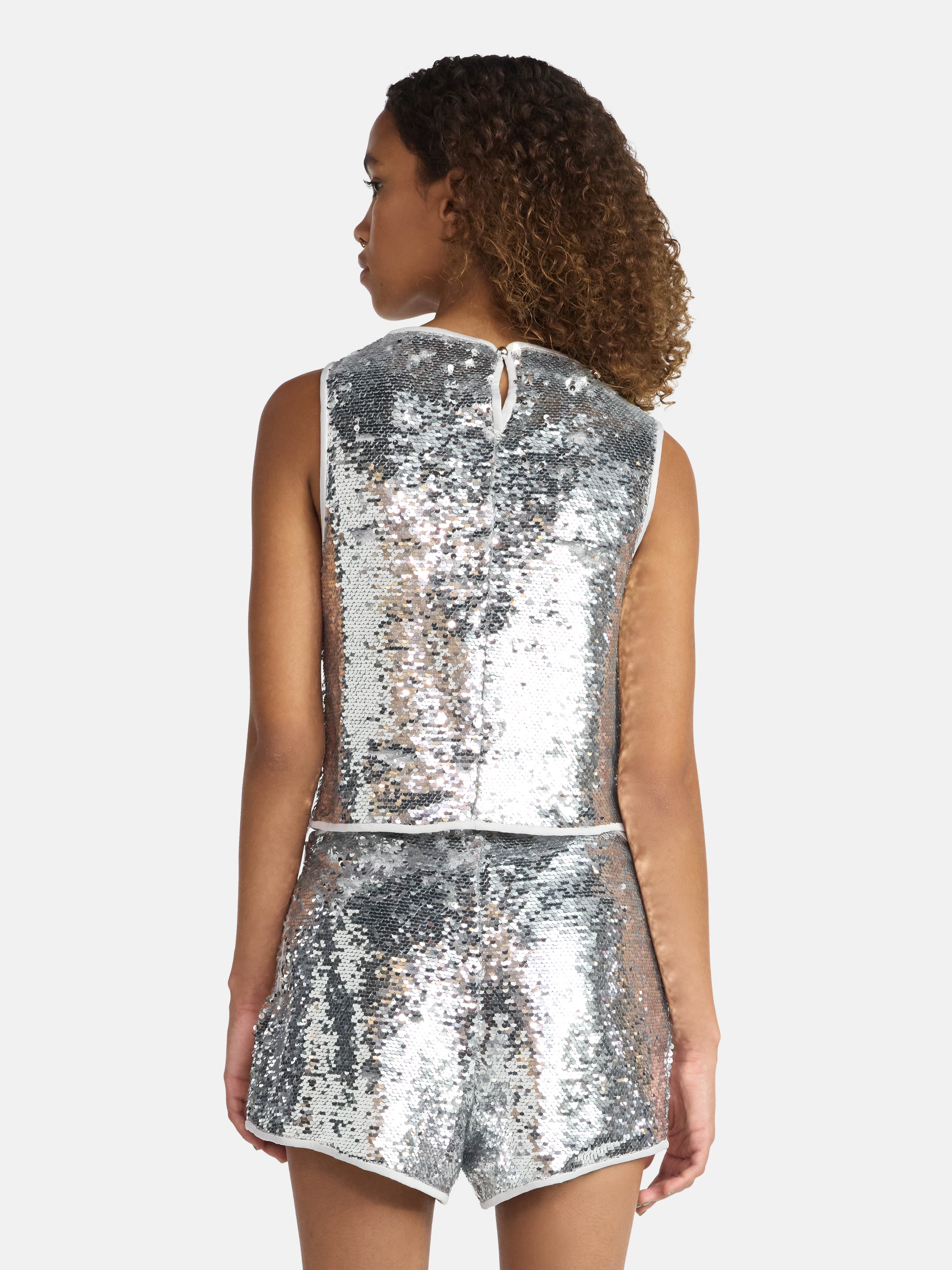 No Boundaries Sequin Tank Top and Shorts Set, 2-Piece, Women's