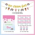 thumbnail image 2 of Kreatwow Ice Cream Bar Decorations Kit Gold Glitter Banner and Tent Cards for Birthday Party, 2 of 2