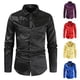 thumbnail image 4 of Mens Brawny Buffalo Flannel Slim Fit Casual Button Long Sleeves Office Shirts, 4 of 8