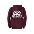 thumbnail image 2 of Gravity Outdoor Co. Chandail à Capuchon à Fermeture Éclair - Bordeaux - Logo Blanc - 2TG, 2 of 2