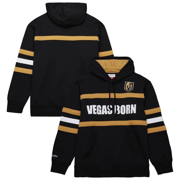 Men's Mitchell & Ness Black Vegas Golden Knights Head Coach Slogan Pullover Hoodie