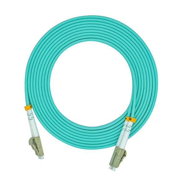 Jeirdus 5 Metros 16 Pies Lc A Lc Dúplex 50/125 10G Om3 Cable De Fibra Óptica Multimodo Puente Cable De Conexión Óptico Lc-Lc