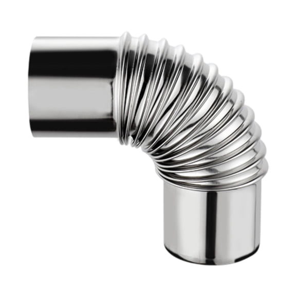 Calentador de gas Calentador Codo tubería de ventilación de 6 cm de diámetro Acero inoxidable Acero inoxidable Ducto Chimney Fácil de