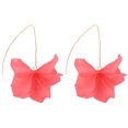 thumbnail image 1 of Pendientes de resina con borlas de pétalos de rosa bohemia - Pendientes de pétalos en capas - Pendientes de borlas de flores exageradas con personalidad, 1 of 5