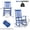 Navy Blue, variant on HarmonyStrings Outdoor Rocking Chair, Solid Wood High Back Rocker, All Weather Lounge Chair for Porch Patio Fire Pit Garden Backyard Deck Indoor, Wave Shape, Gray