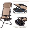 thumbnail image 6 of YRLLENSDAN Outdoor Zero Gravity Folding Chair 1 Pack, Portable Lounge Chairs Recliners with Adjustable Pillows & Cup Holder Tray - Tan, 6 of 7