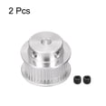 thumbnail image 3 of Uxcell 40 Teeth 5mm Bore Timing Pulley Synchronous Wheel Silver, for 3D Printer Belts, CNC Machine, Pack of 2, 3 of 6