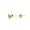 thumbnail image 4 of SuperJeweler 1/4 Carat Lab Grown Real Diamond Stud Earrings In Yellow Gold For Women, 4 of 4