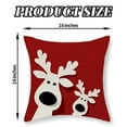 thumbnail image 2 of AUQ Christmas Pillow Covers 16X16 Set of 2 Christmas Decorations Linen Red Pillowcase Winter Elk Deer Christmas Throw Pillows Christmas Holiday Decor Outdoor Cushion Covers for Couch Home Decor, 2 of 7